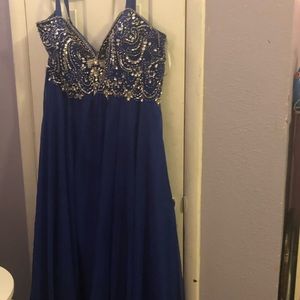 royal blue prom dress